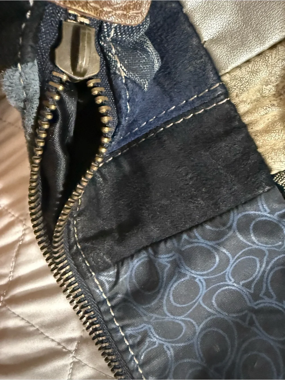 Coach Black Jeans with Navy Accent